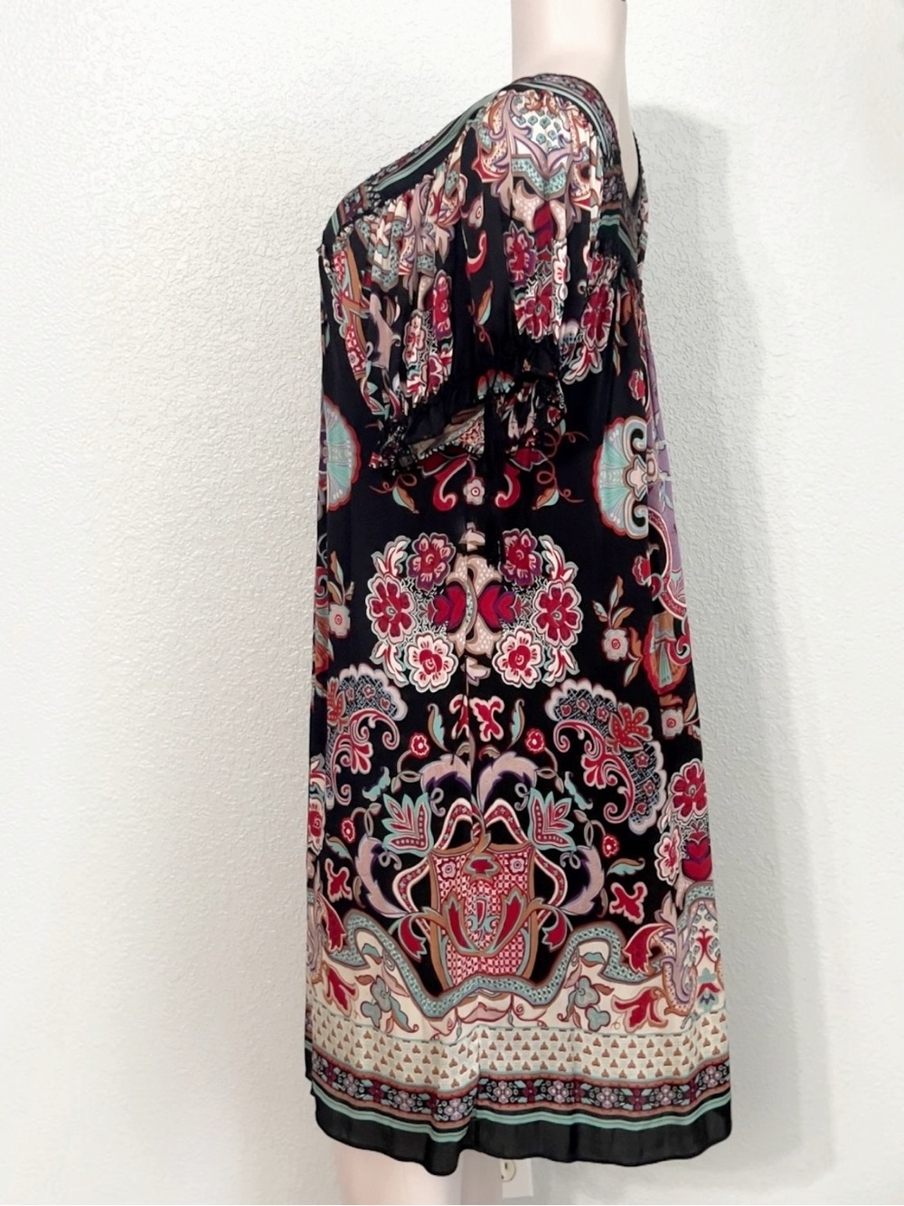 Vintage 90s Y2K 100% Silk Shift dress SZ 12 - Picture 3 of 8
